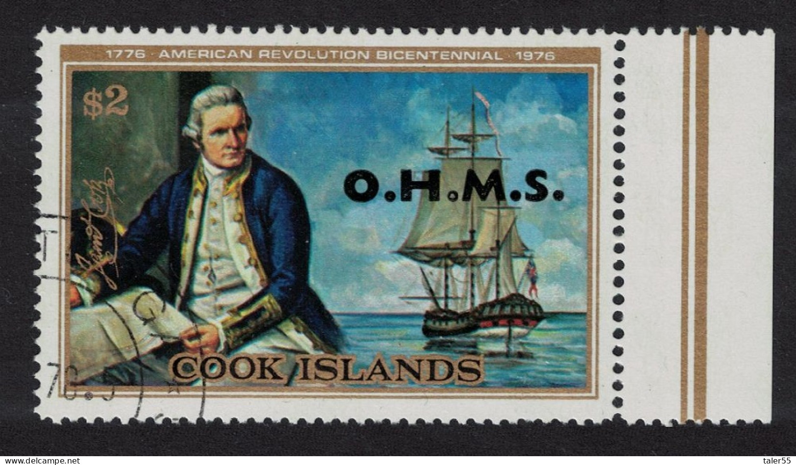 Cook Is. Captain Cook Overprint 'O.H.M.S.' Margin 1978 Canc SG#O29 - Islas Cook