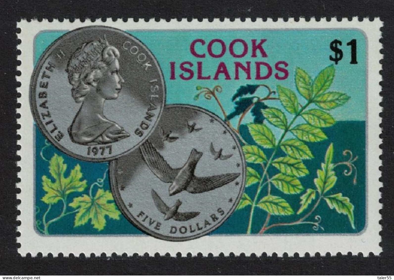 Cook Is. Bird Coin National Wildlife And Conservation Day Def 1977 SG#583 - Islas Cook