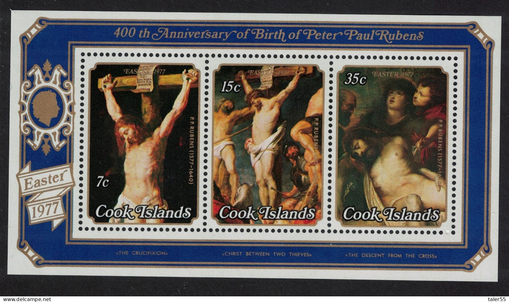Cook Is. Easter 400th Birth Anniversary Of Rubens MS 1977 MNH SG#MS574 Sc#473a - Islas Cook