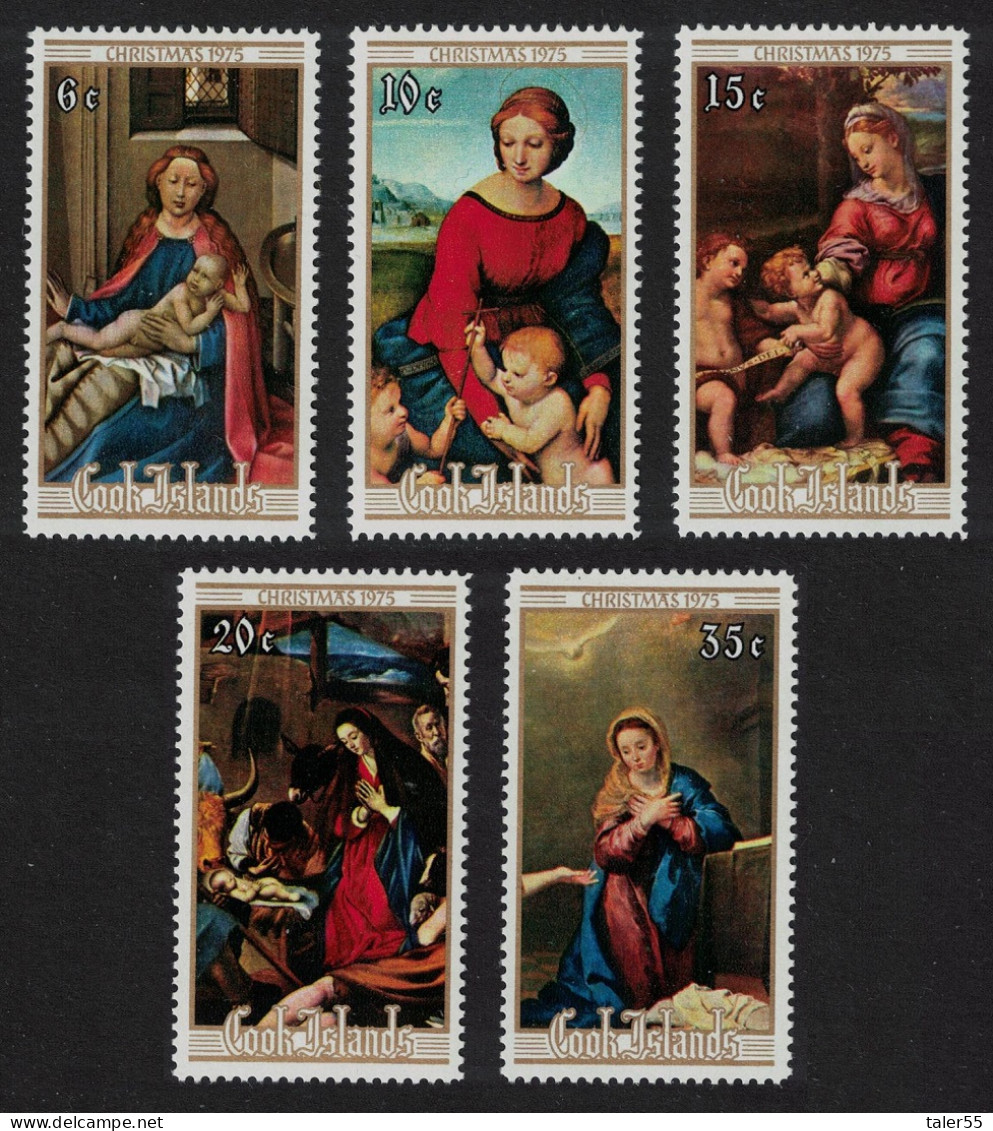 Cook Is. Christmas Painting By Great Masters 5v 1975 MNH SG#529-533 - Islas Cook