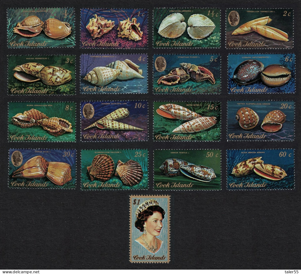 Cook Is. Shells 17v 1974 MNH SG#466-482 - Islas Cook