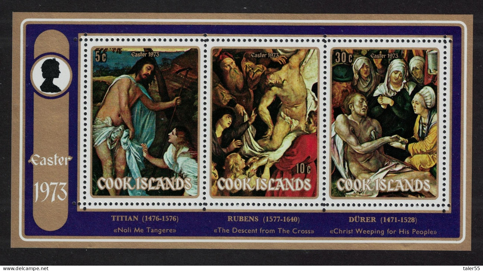 Cook Is. Paintings By Titian Easter MS 1973 MNH SG#MS427 - Islas Cook