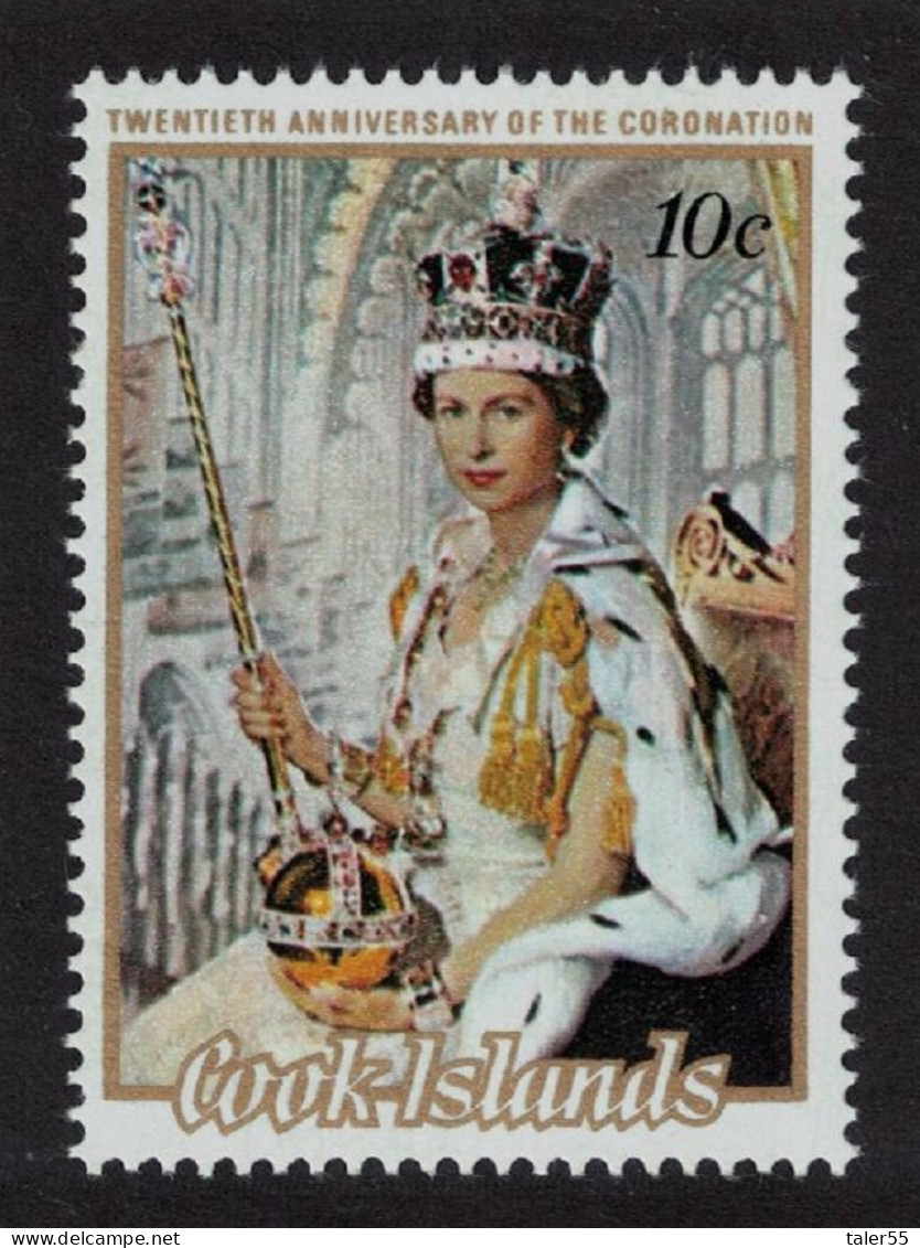 Cook Is. Queen Elizabeth's Coronation 1973 MNH SG#429 - Islas Cook