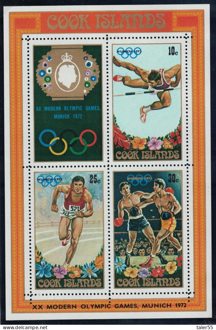 Cook Is. Olympic Games Munich MS 1972 MH SG#ms405 - Islas Cook