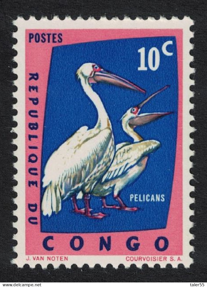 DR Congo Eastern White Pelicans Birds 10c 1962 MNH SG#468 - Neufs