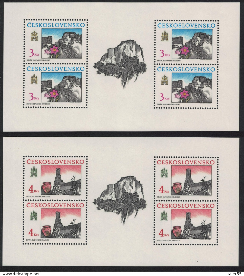 Czechoslovakia Historic Bratislava 13th Series 2 Sheetlets 1989 MNH SG#2997-2998 - Nuevos