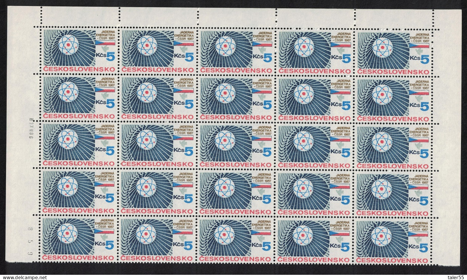 Czechoslovakia Nuclear Power Industry Half Sheet 1987 MNH SG#2875 - Unused Stamps