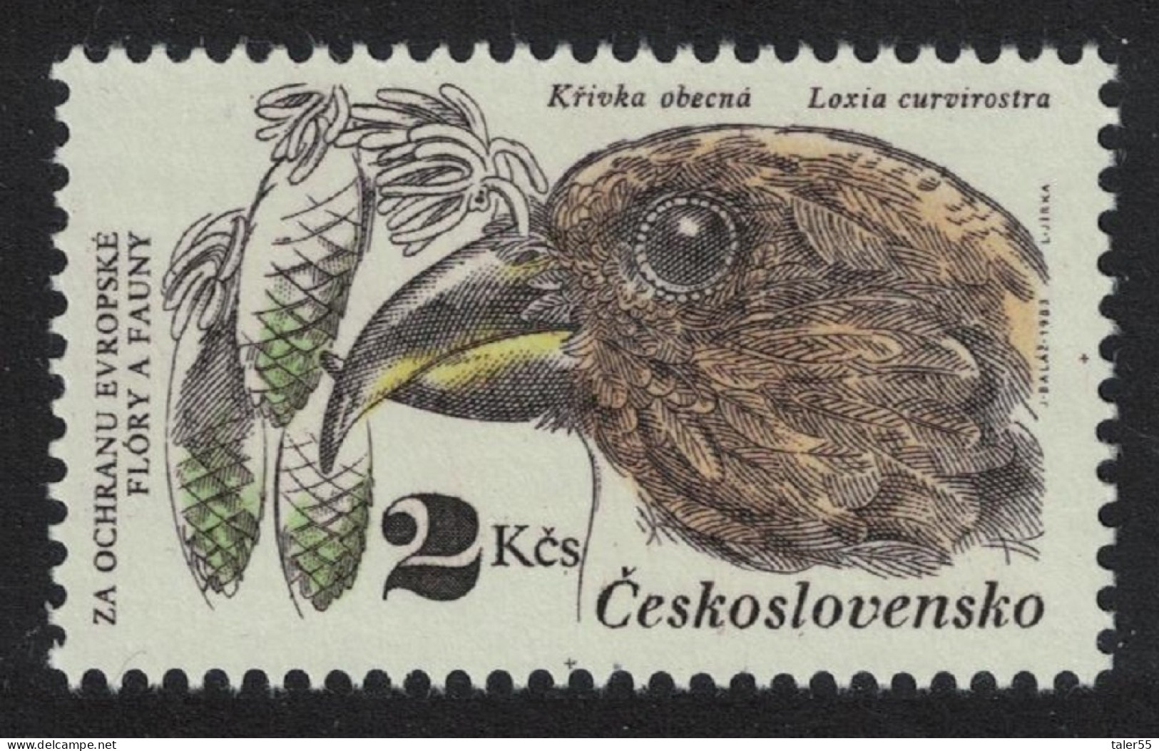 Czechoslovakia Crossbill Bird 1983 MNH SG#2676 - Nuevos