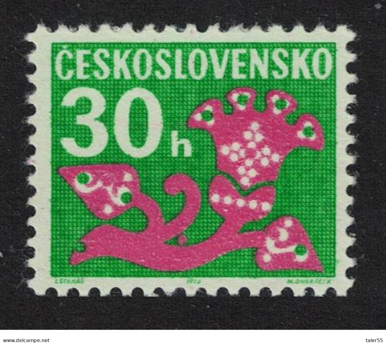 Czechoslovakia Flower Postage Due 1971 MNH SG#D1987 - Nuovi