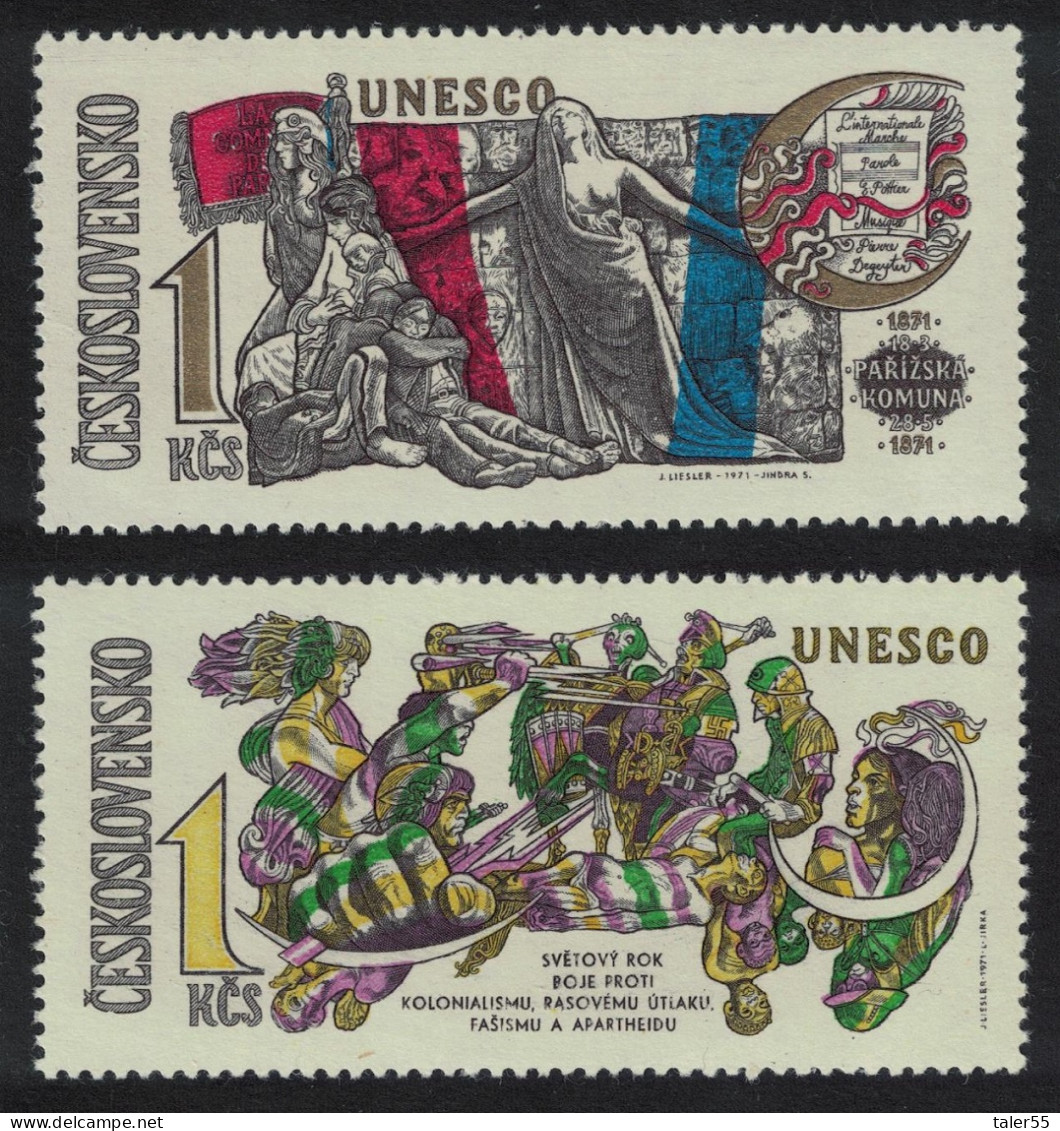 Czechoslovakia UNESCO World Anniversaries 2v 1971 MNH SG#1949-1950 - Neufs