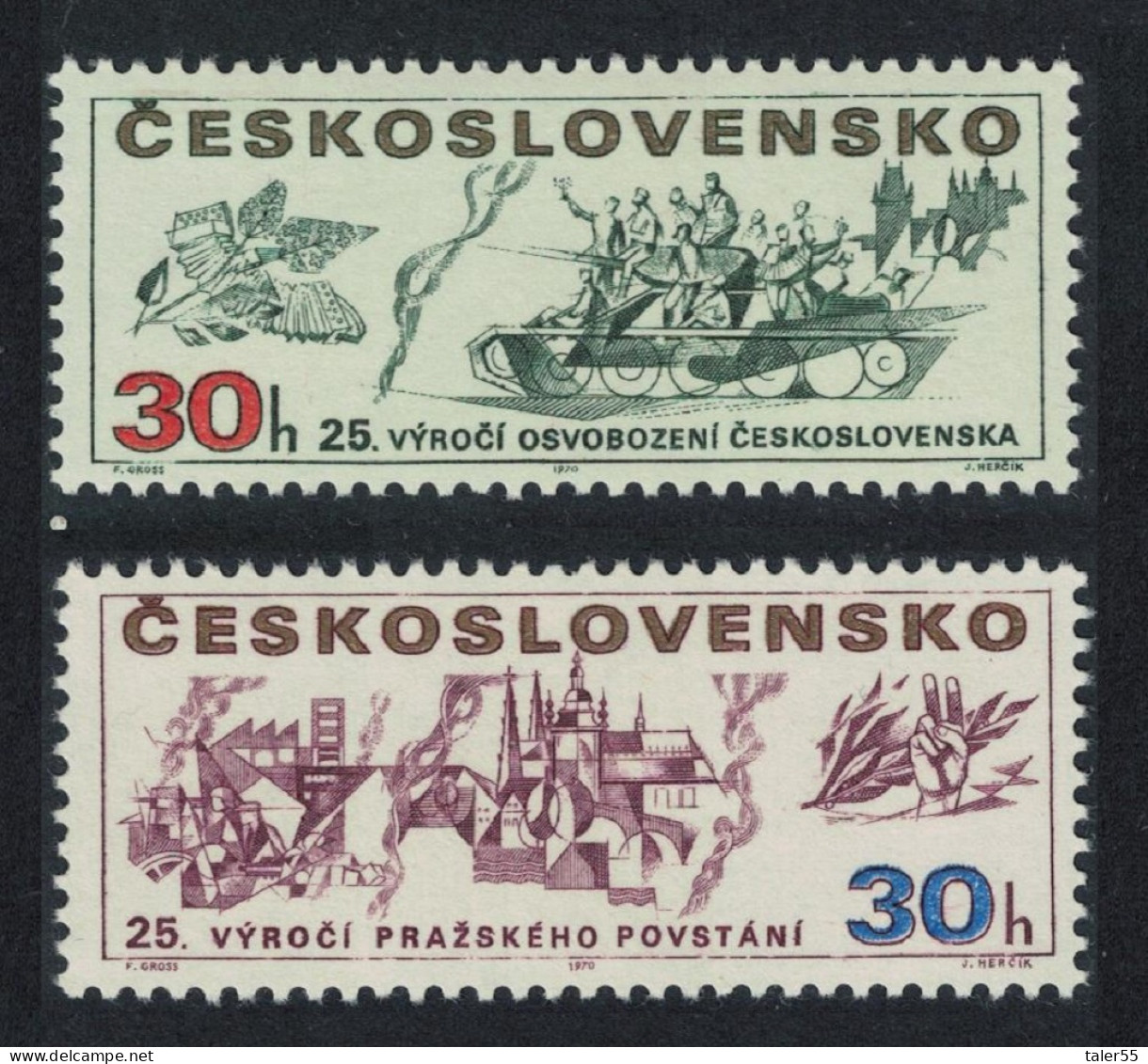 Czechoslovakia Liberation Of Czechoslovakia 2v 1970 MNH SG#1890-1891 - Nuovi