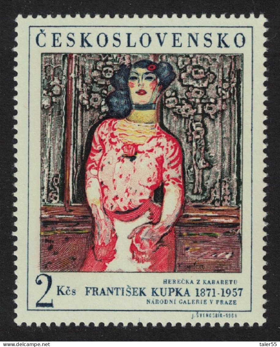 Czechoslovakia 'The Cabaret Artiste' Painting By F. Kupka 1968 MNH SG#1747 - Unused Stamps