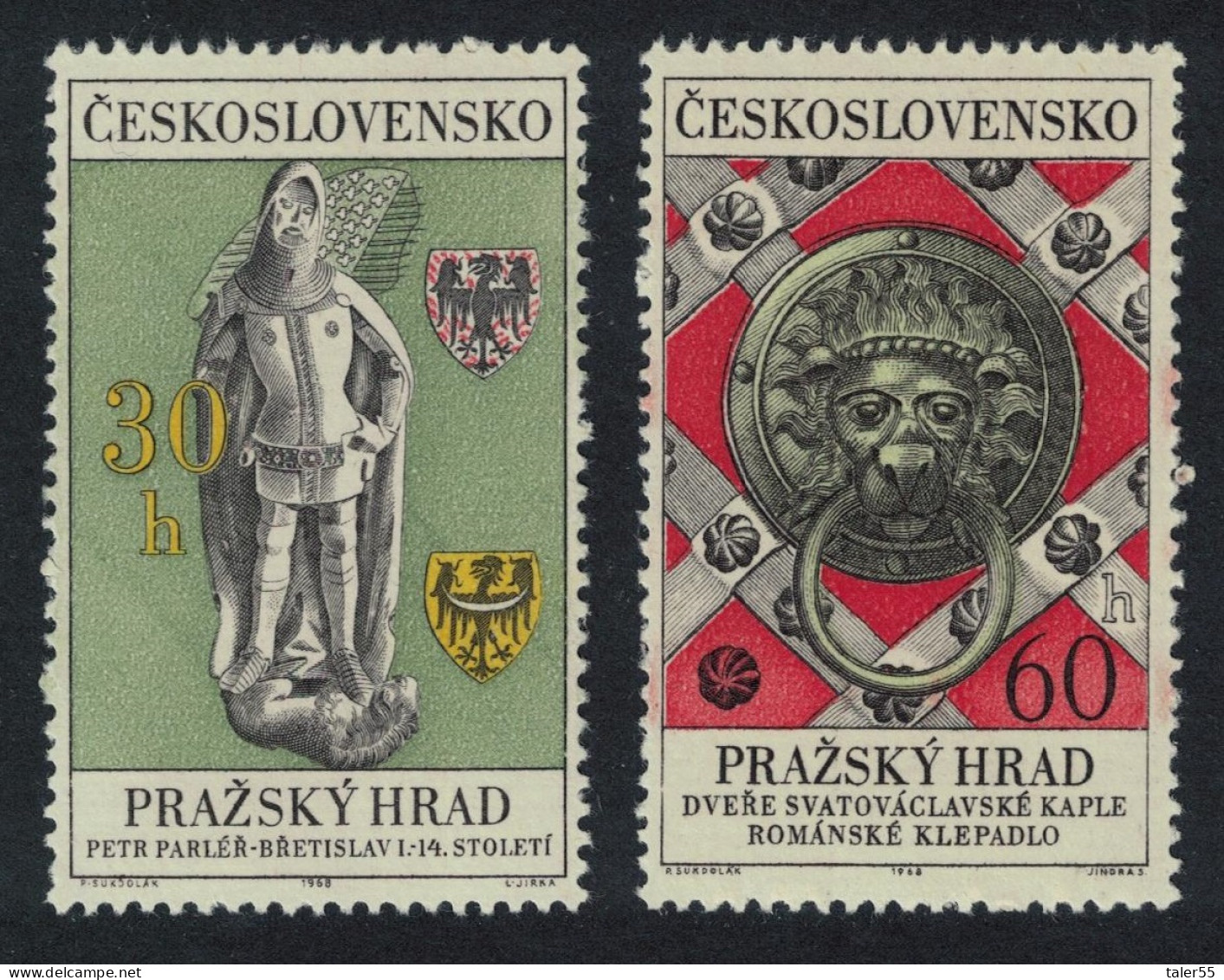 Czechoslovakia Prague Castle 4th Series 2v 1968 MNH SG#1740-1741 - Unused Stamps
