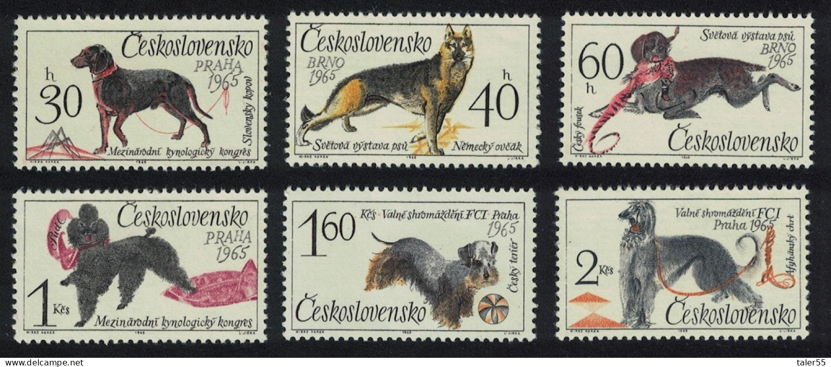 Czechoslovakia Dogs Canine Events 6v 1965 MNH SG#1493-1498 MI#1542-1547 - Nuovi