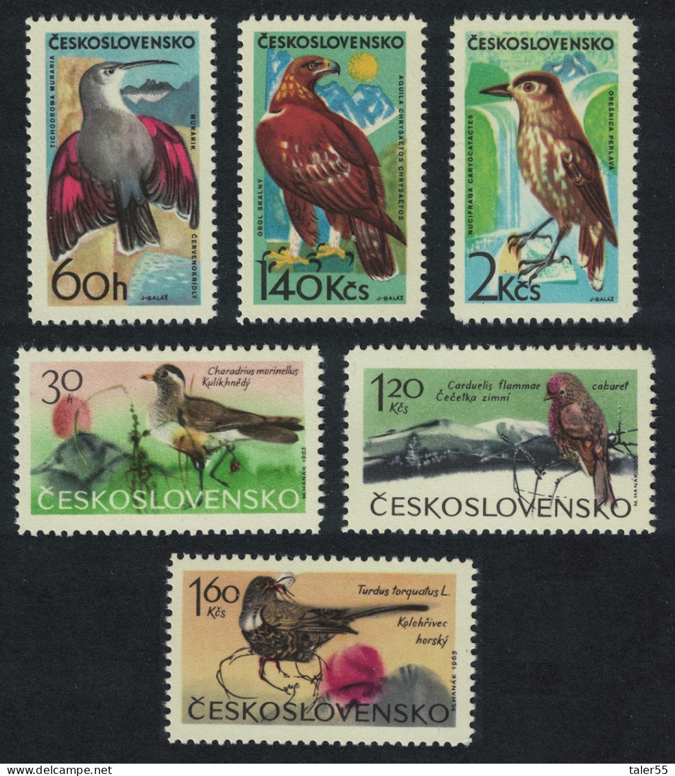 Czechoslovakia Mountain Birds 6v 1965 MNH SG#1519-1524 - Nuovi