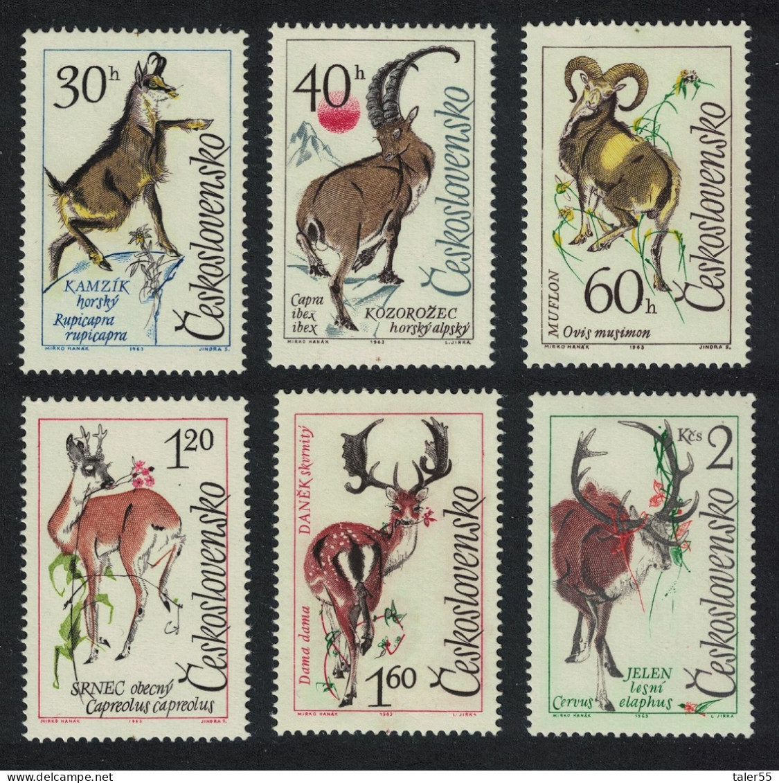Czechoslovakia Mountain Animals 6v 1963 MNH SG#1394-1399 - Unused Stamps
