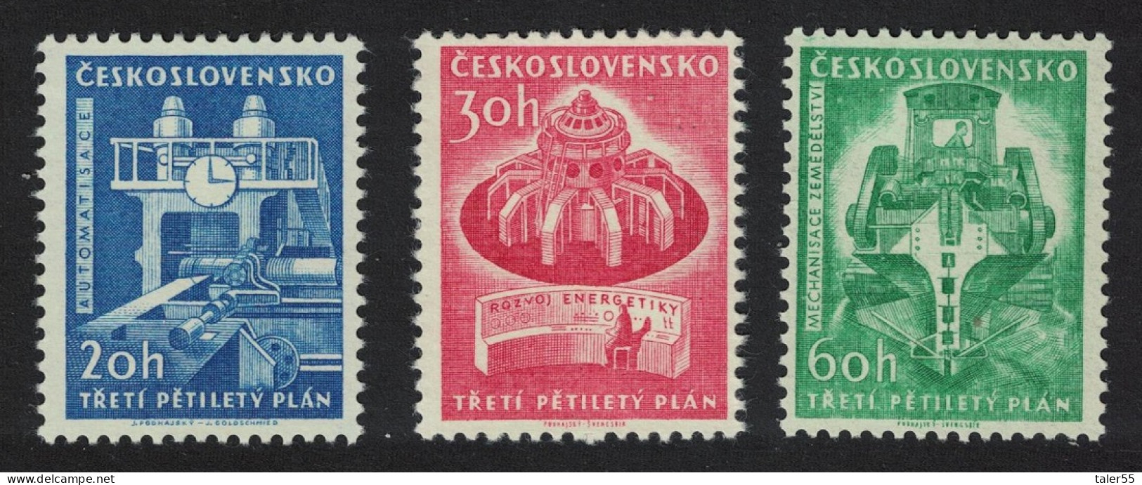 Czechoslovakia Third Five Year Plan 2nd Issue 3v 1961 MNH SG#1198-1200 - Unused Stamps