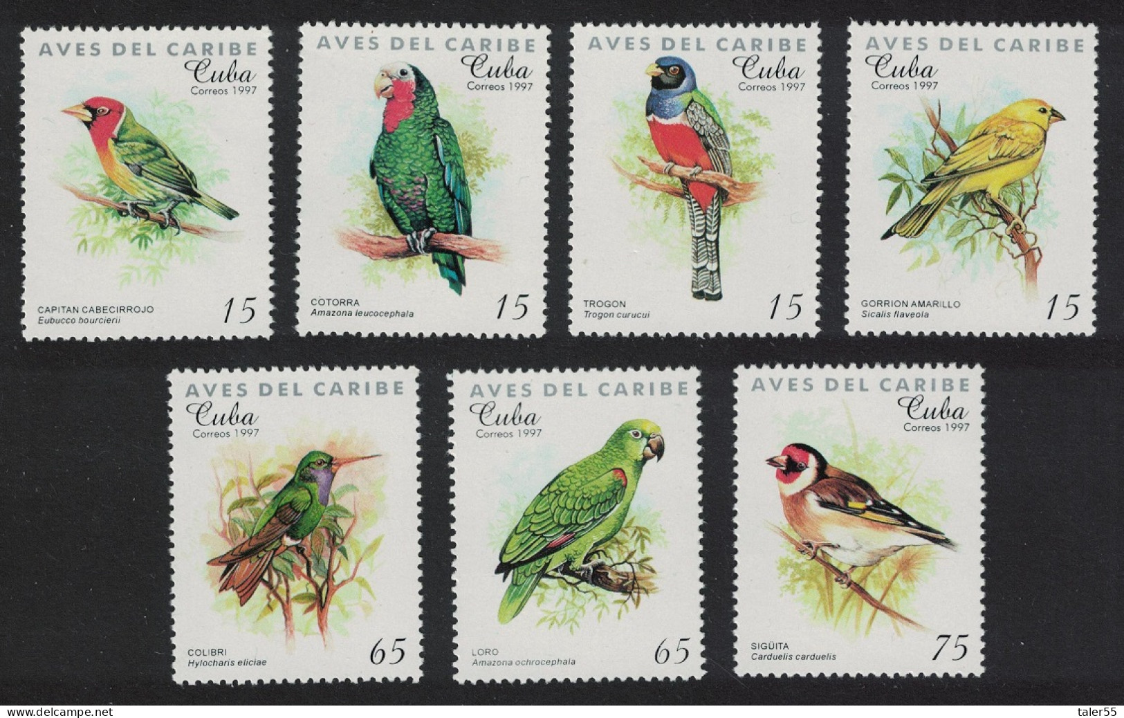 Caribic Birds Of The Caribbean 7v 1997 MNH SG#4186-4192 - Unused Stamps