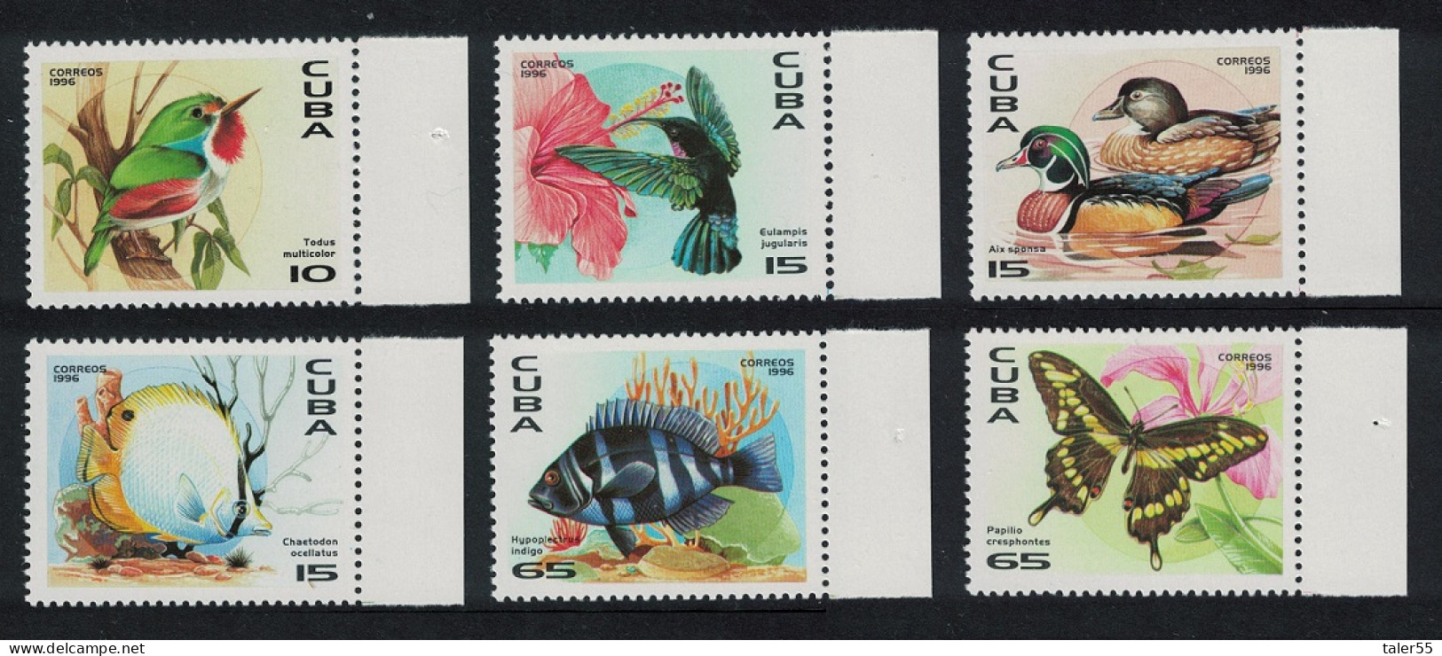 Caribic Birds Fish Butterfly 6v Margins 1996 MNH SG#4079-4084 - Unused Stamps