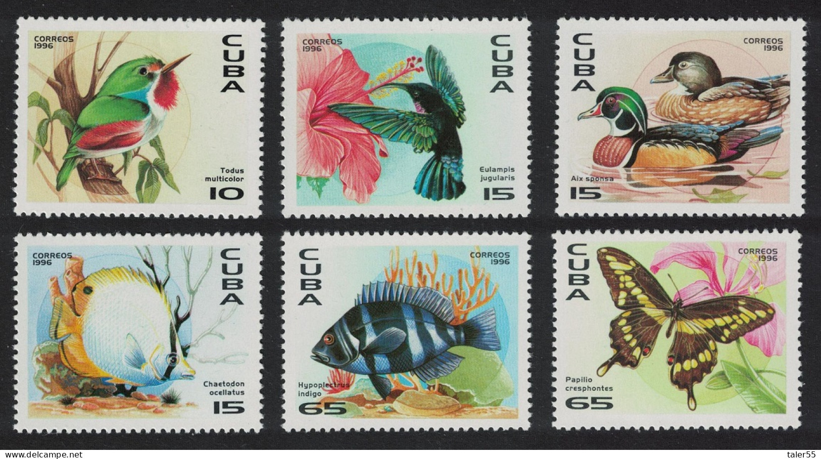 Caribic Birds Fish Butterfly 6v 1996 MNH SG#4079-4084 - Unused Stamps