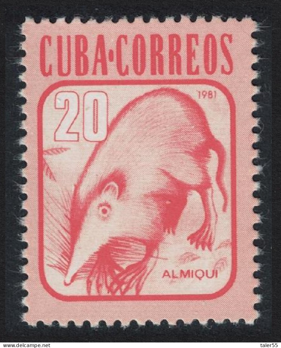 Caribic Solenodon Fauna 1981 MNH SG#2766 - Nuovi