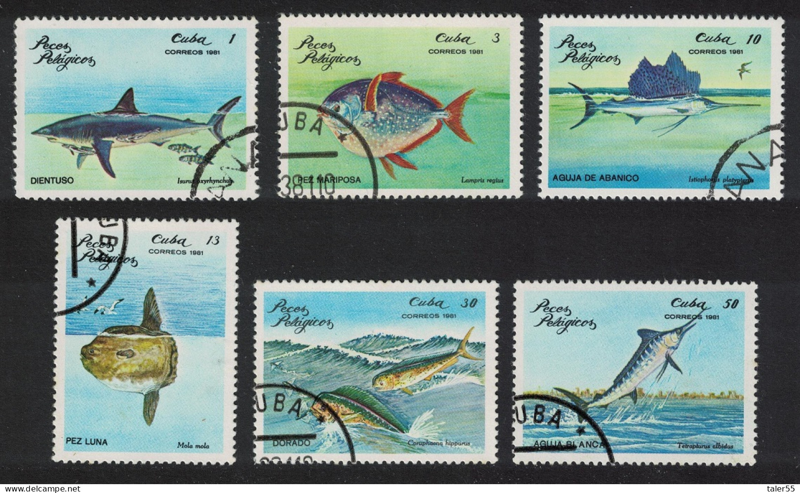 Caribic Fish 6v 1981 CTO SG#2691-2696 - Usati