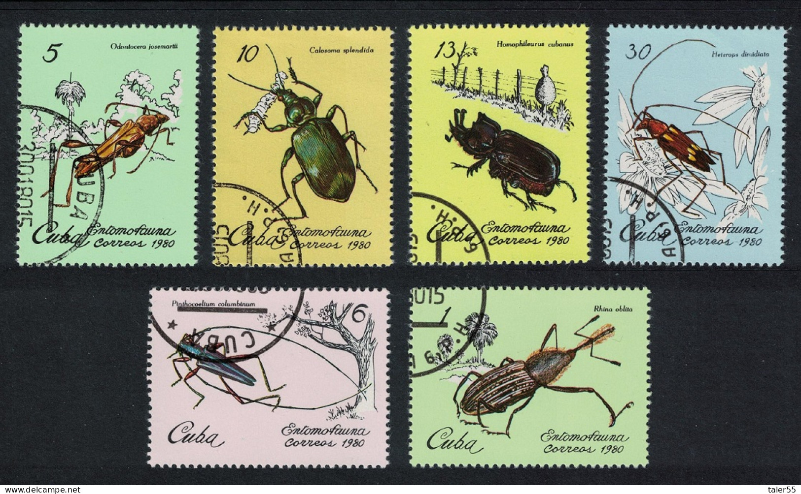 Caribic Insects 6v 1980 CTO SG#2605-2610 - Usati