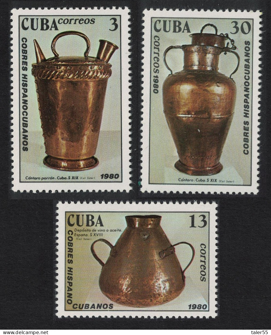 Caribic Copper Handicrafts 3v 1980 MNH SG#2646-2648 - Nuevos