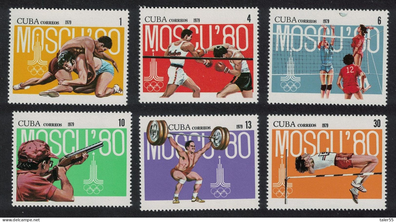 Caribic Pre-Olympics Moscow 1980 6v 1979 MNH SG#2570-2575 - Unused Stamps