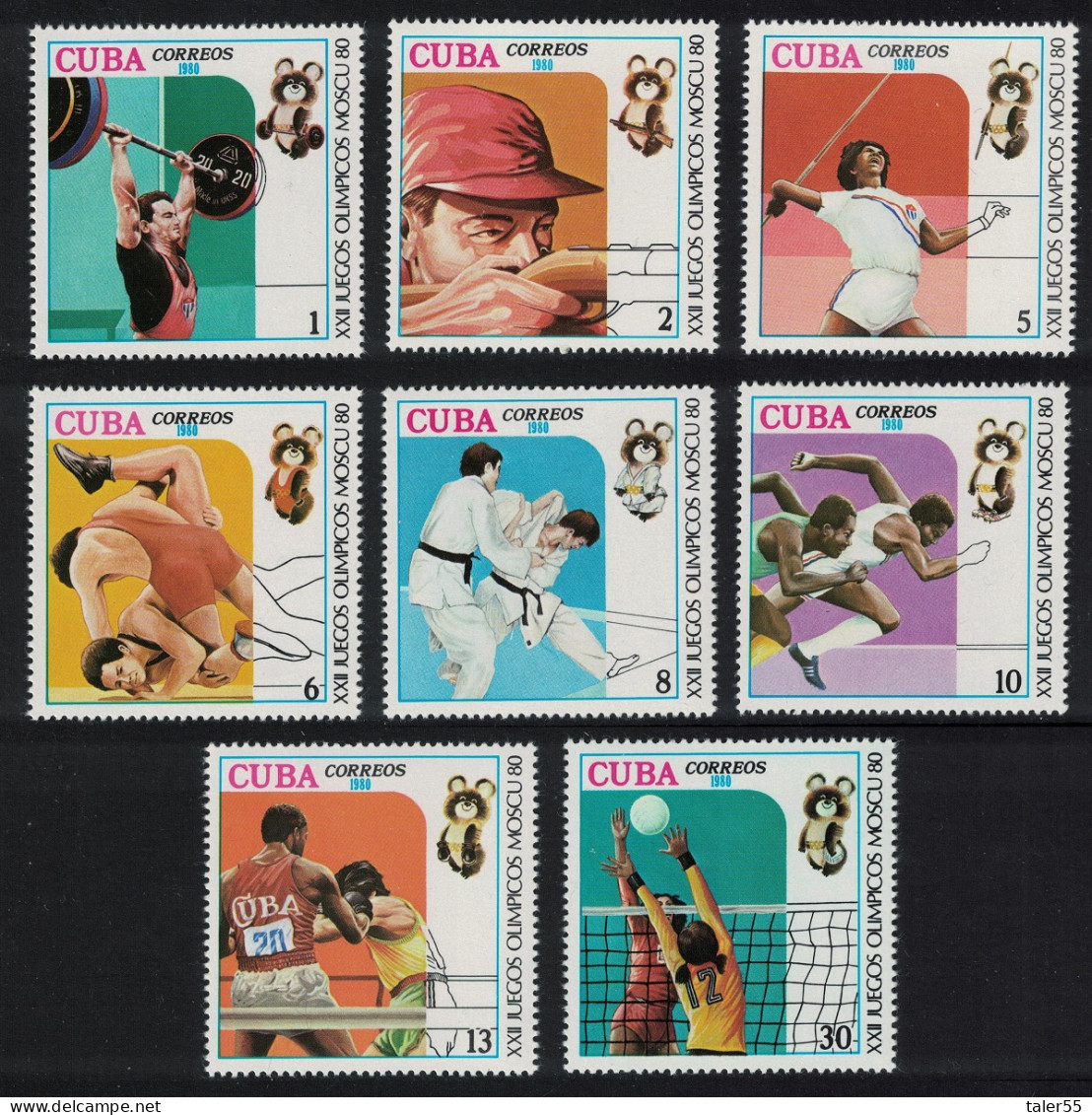 Caribic Olympic Games Moscow 8v 1980 MNH SG#2611-2618 - Ongebruikt