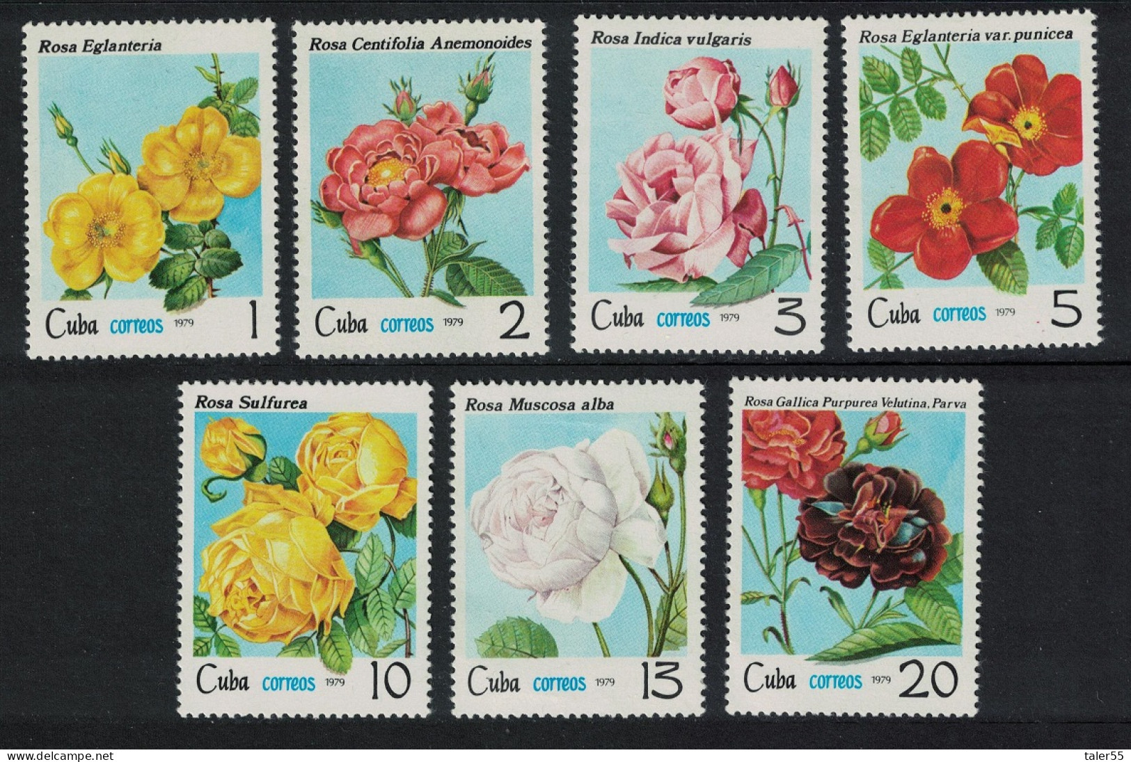 Caribic Roses 7v 1979 MNH SG#2576-2582 - Neufs