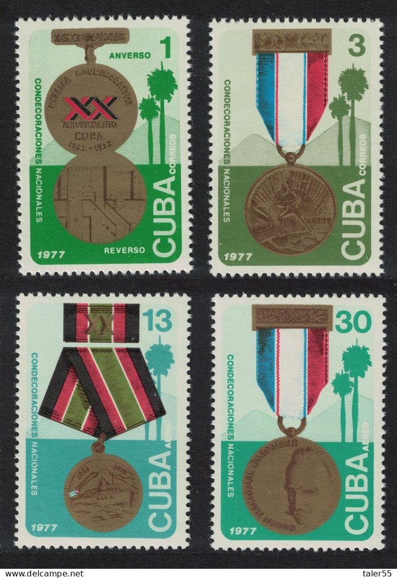 Caribic National Decorations 4v 1977 MNH SG#2387-2390 - Unused Stamps