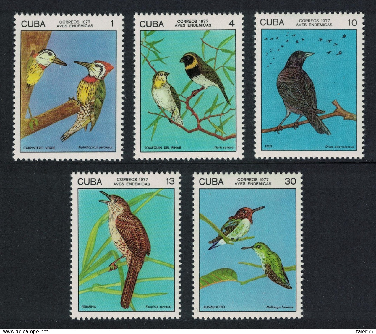 Caribic Birds 5v 1977 MNH SG#2353-2357 - Nuevos