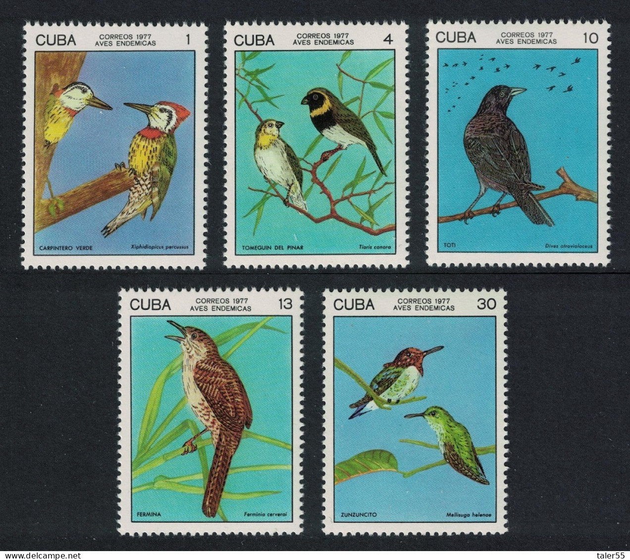 Caribic Birds 5v 1977 MNH SG#2353-2357 - Nuovi