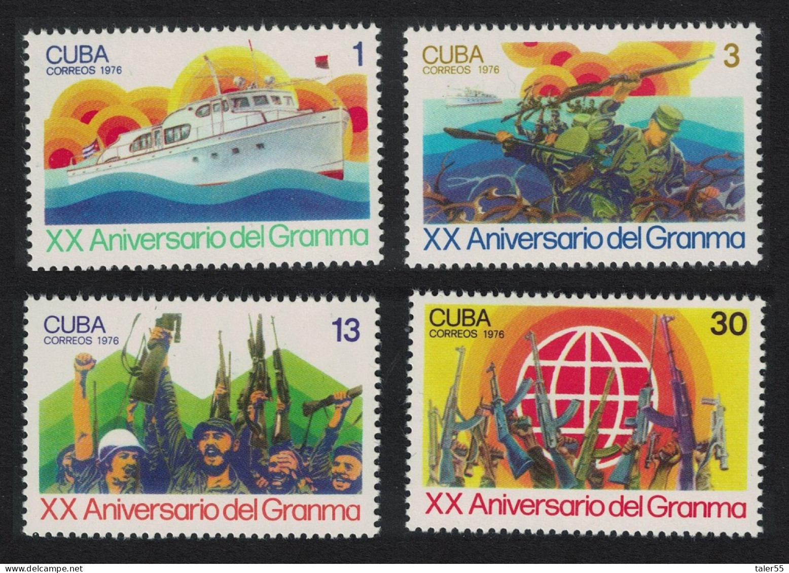 Caribic Ship Militaria 4v 1976 MNH SG#2333-2336 - Nuevos