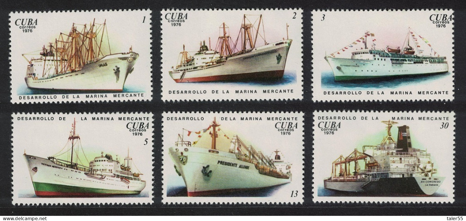 Caribic Merchant Marine 6v 1976 MNH SG#2319-2324 - Ungebraucht
