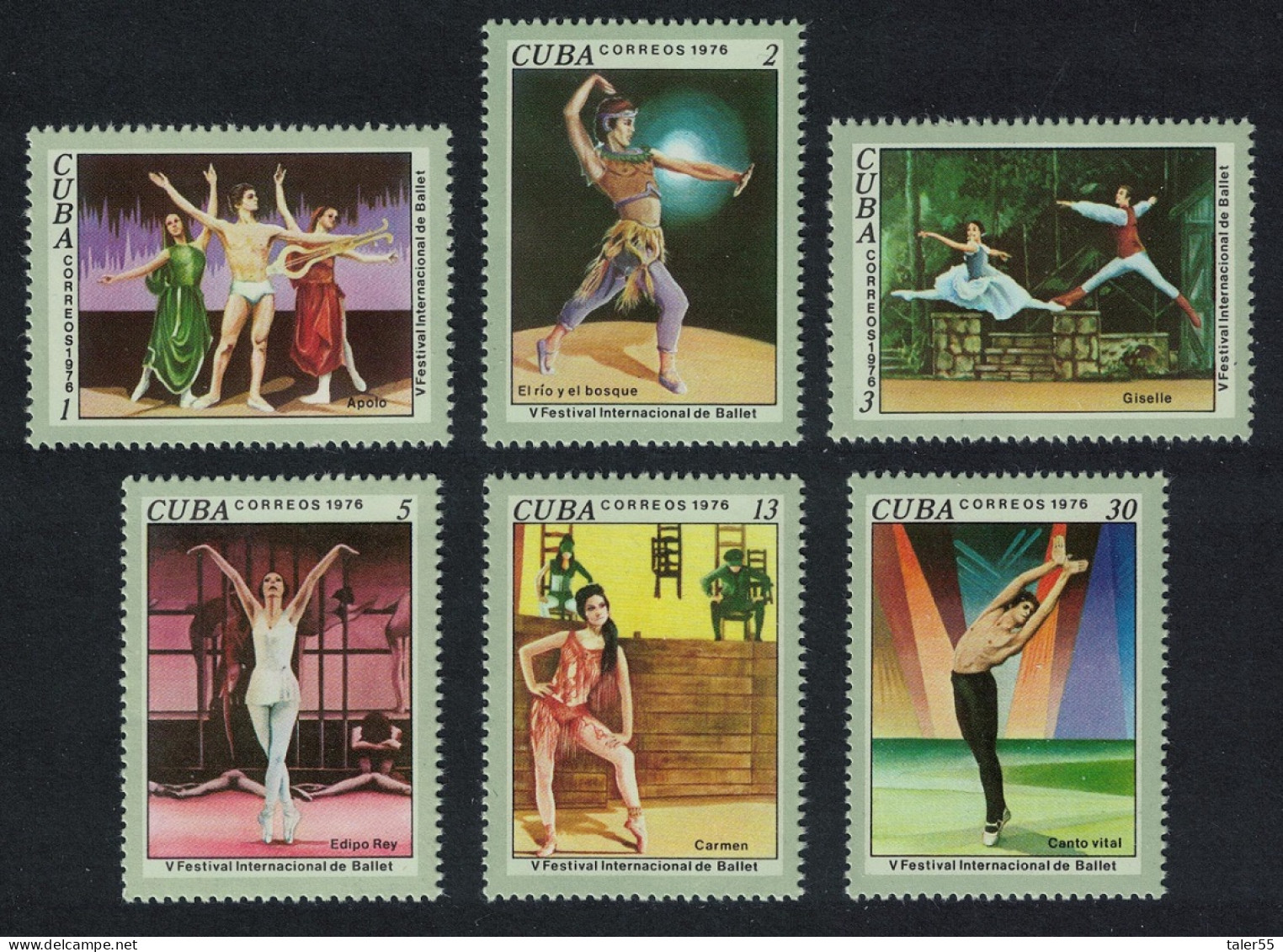 Caribic International Ballet Festival 6v 1976 MNH SG#2326-2331 - Unused Stamps