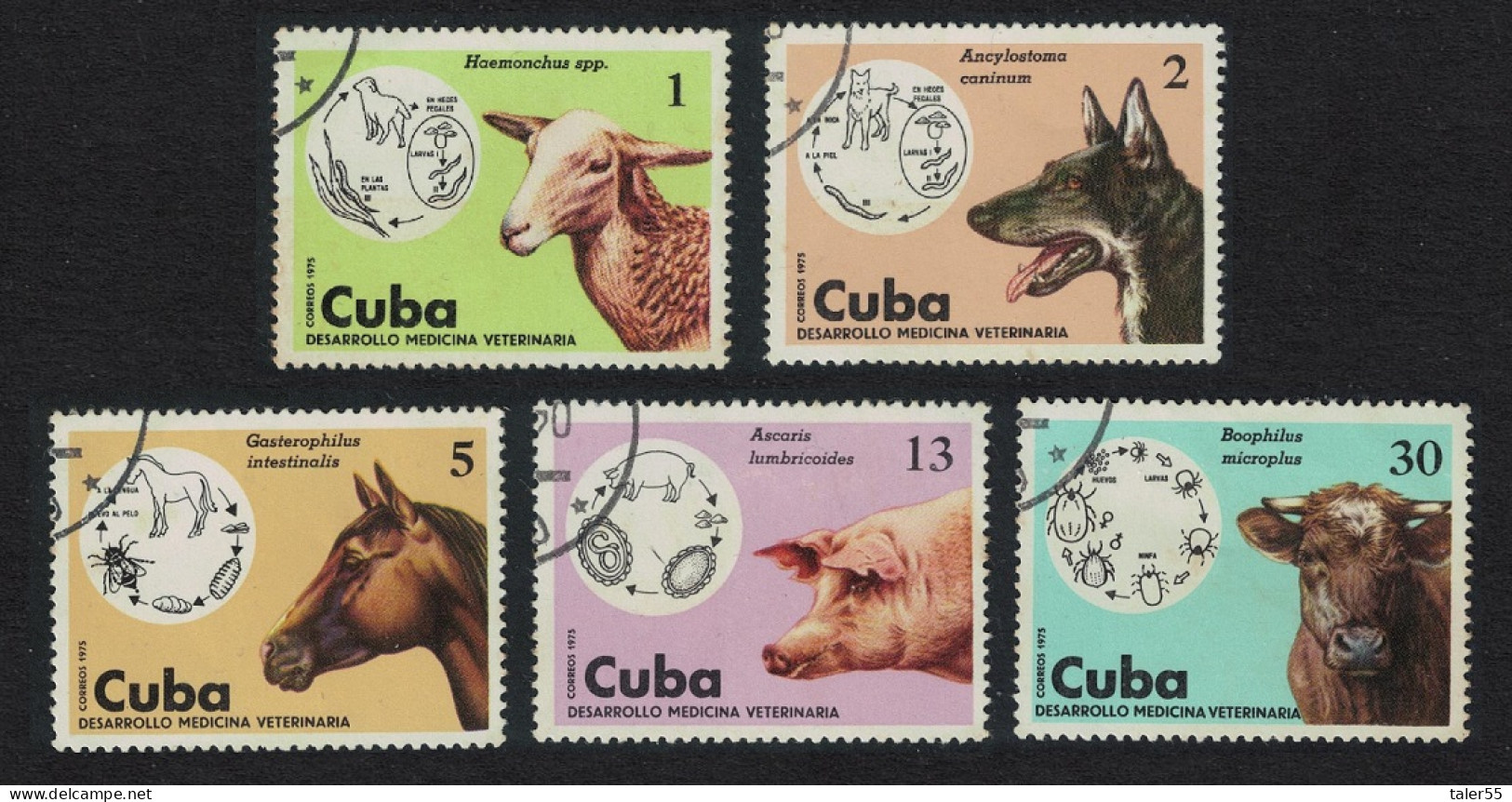 Caribic Veterinary Medicine Animals 5v 1975 MNH SG#2248=2253 - Neufs