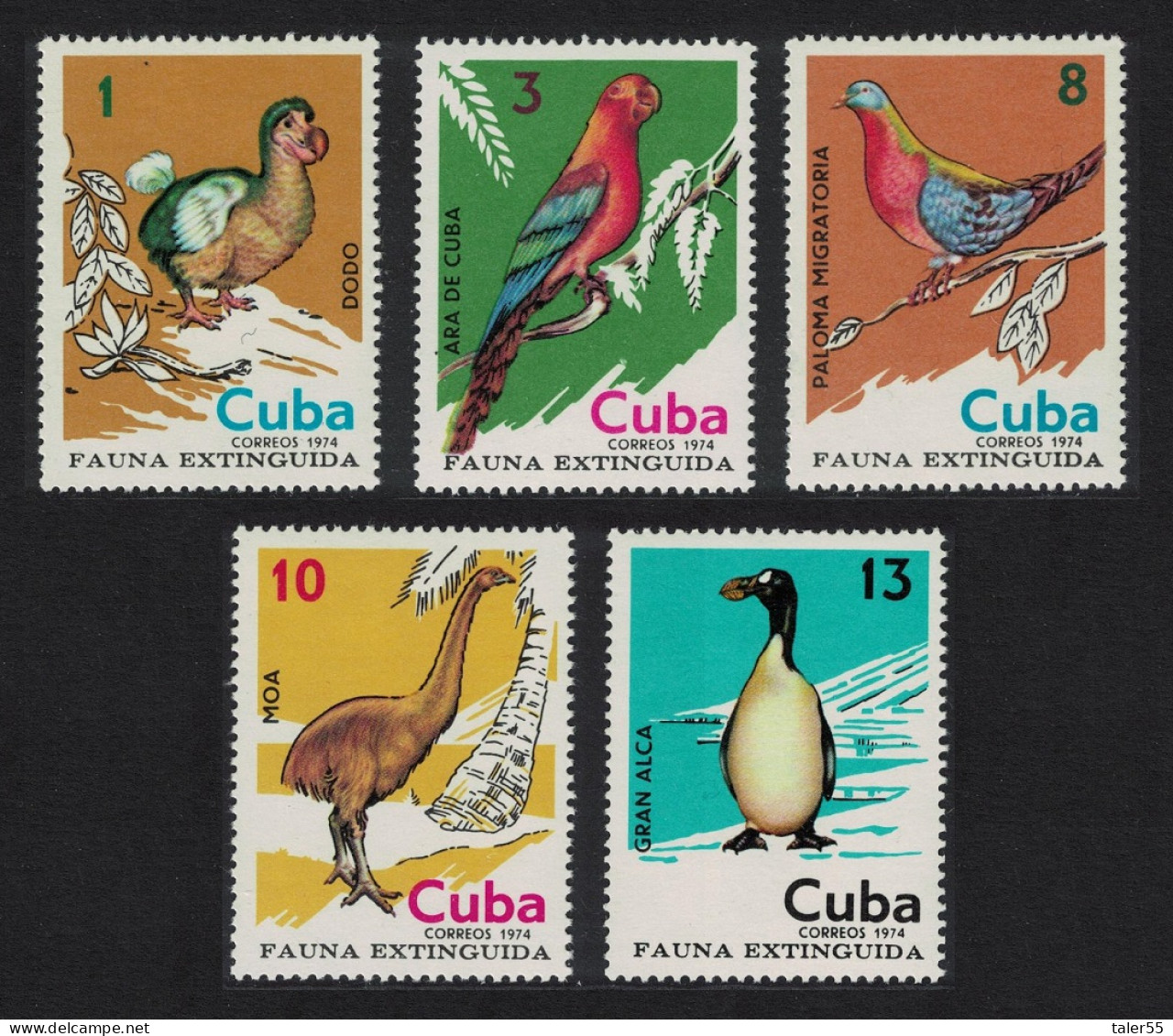 Caribic Extinct Birds 5v 1974 MNH SG#2146-2150 - Ongebruikt