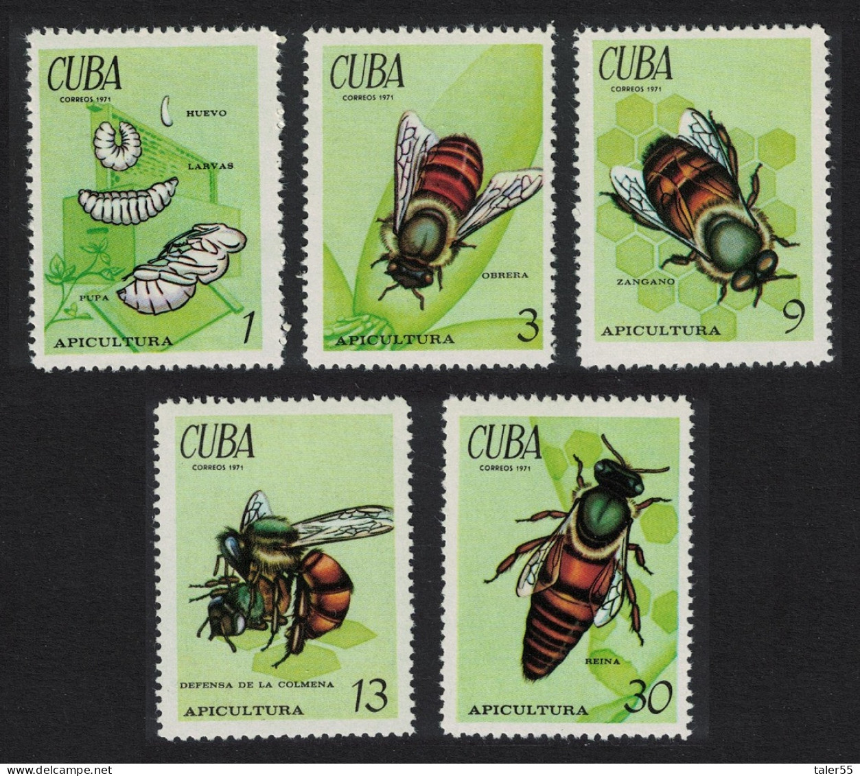 Caribic Bees Apiculture 5v 1971 MNH SG#1859-1863 - Ongebruikt