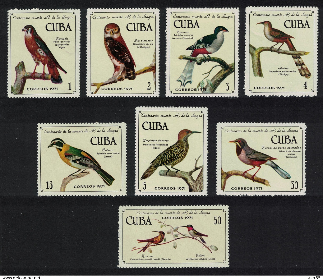 Caribic Kestrel Trogon Owl Tanager Birds 8v 1971 MNH SG#1890-1897 - Unused Stamps
