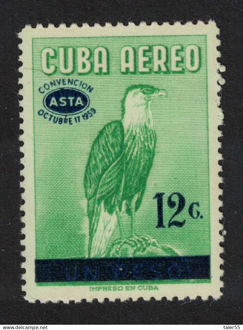 Caribic Common Caracara Bird Ovpt 12c 1959 MH SG#910 - Unused Stamps