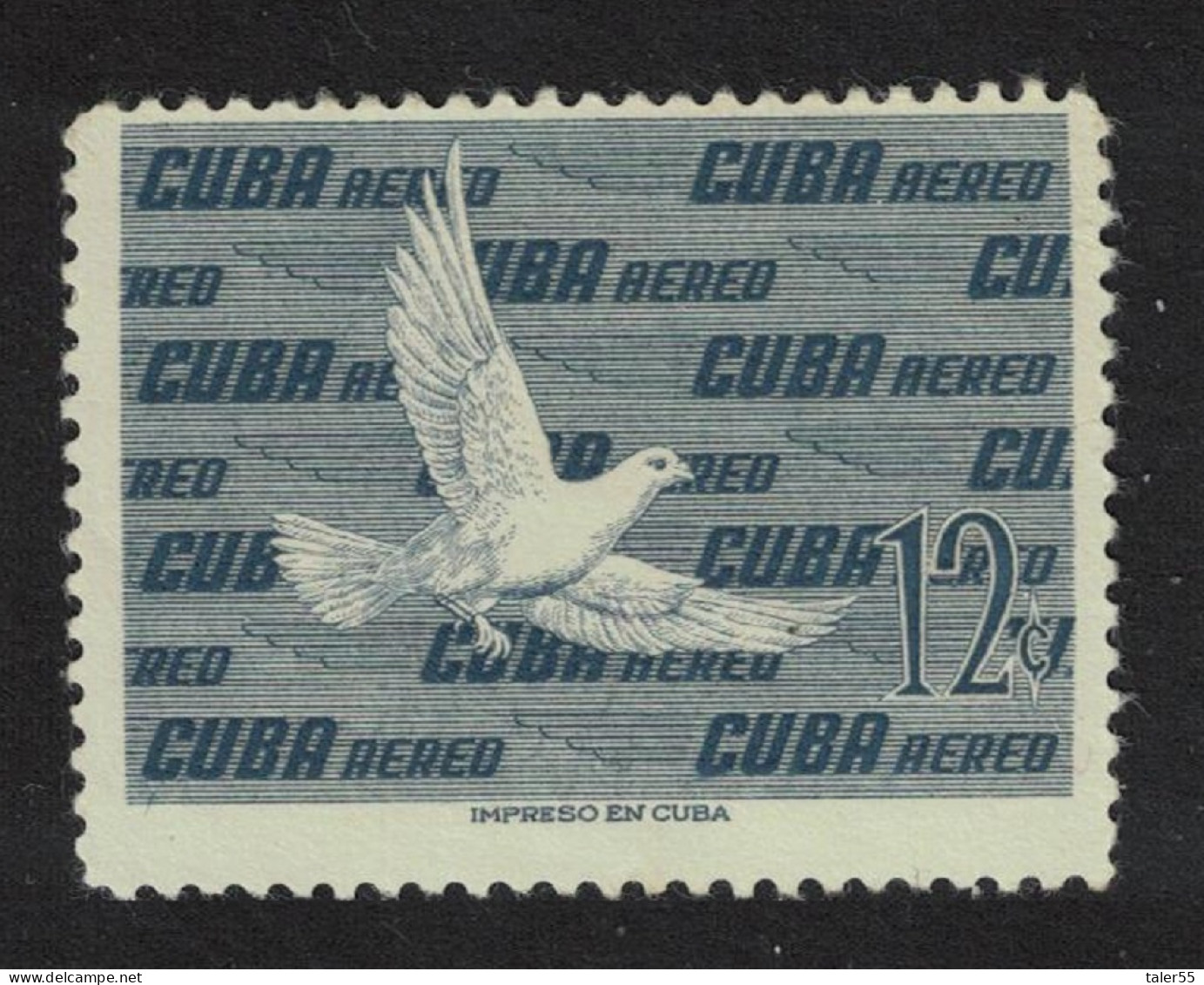 Caribic Plain Pigeon Bird 12c Grey 1956 MH SG#773 - Neufs