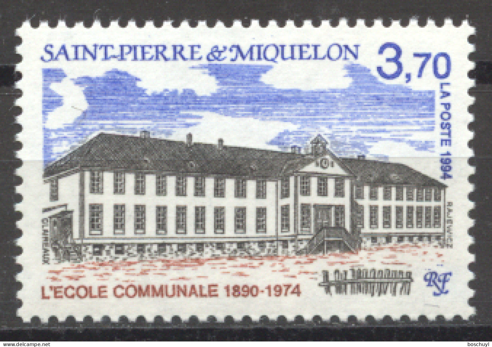 St Pierre And Miquelon, 1994, School Building, Education, Architecture, MNH, Michel 684 - Neufs