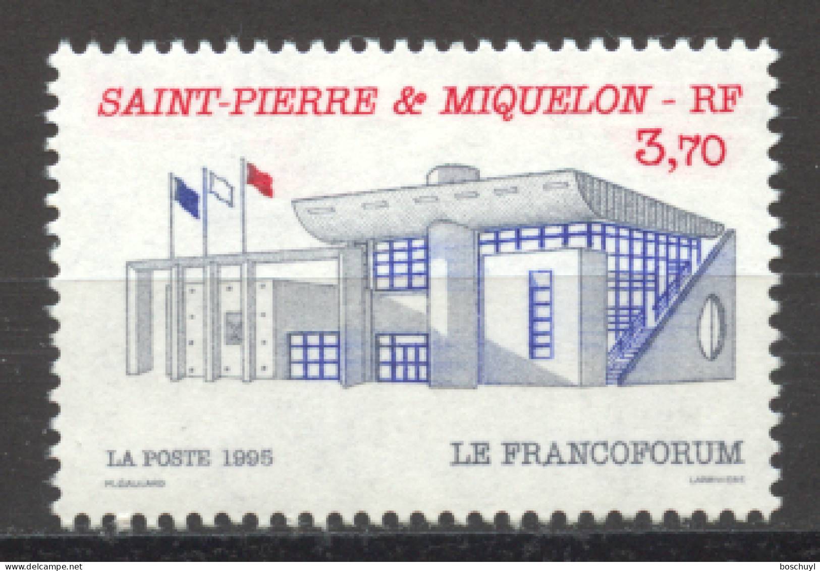 St Pierre And Miquelon, 1995, Francoforum, Buildings, Architecture, MNH, Michel 700 - Unused Stamps