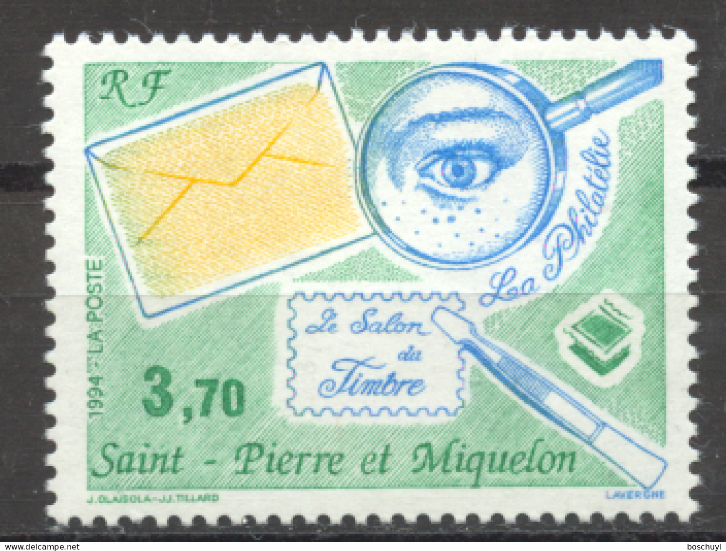 St Pierre And Miquelon, 1994, Salon Du Timbre Stamp Exhibition, MNH, Michel 685 - Unused Stamps