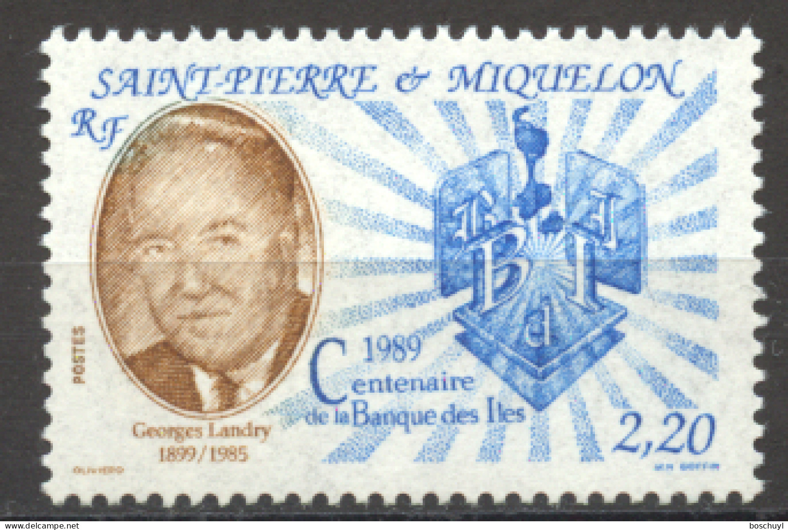 St Pierre And Miquelon, 1989, National Bank, Banking, MNH, Michel 584 - Nuovi