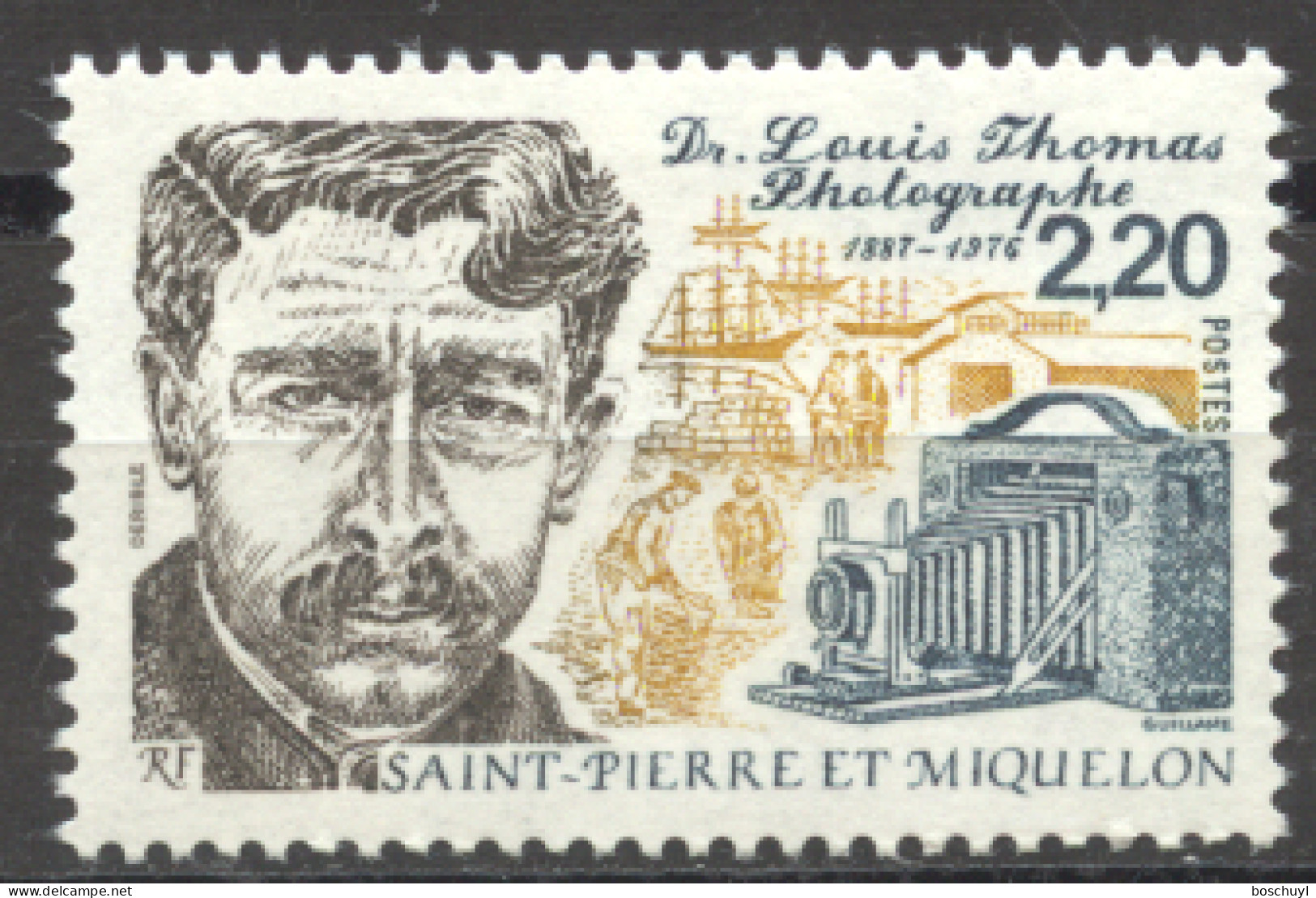 St Pierre And Miquelon, 1988, Louis Thomas, Photographer, Camera, MNH, Michel 558 - Nuovi