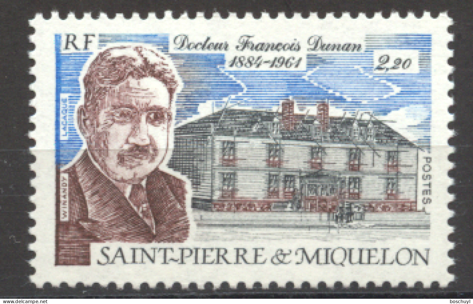 St Pierre And Miquelon, 1987, Francois Dunan, Doctor, Physician, Medicine, MNH, Michel 544 - Nuovi