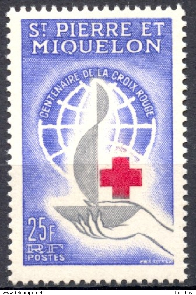 St Pierre And Miquelon, 1963, Red Cross Centenary, MNH, Michel 404 - Unused Stamps